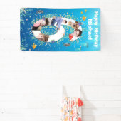 Big 6th Birthday under the Zee Photo Collage Spandoek (Insitu)