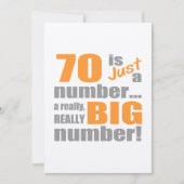 Big 70th Birthday Kaart (Voorkant)