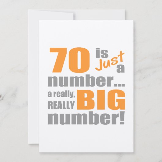 Big 70th Birthday Kaart (Voorkant)