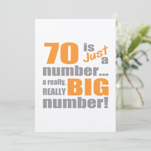 Big 70th Birthday Kaart (Staand voorkant)
