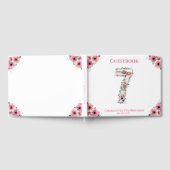 Big 7th Birthday Foto Collage Bloemenmeisje White Gastenboek (Volledig)