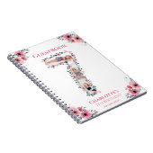 Big 7th Birthday Girl Foto roze flower Guest Book Notitieboek (Rechterzijde)