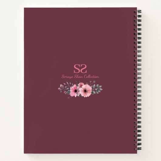Big 7th Birthday Girl Foto roze flower Guest Book Notitieboek (Achterkant)