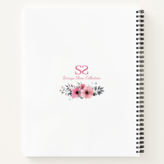 Big 7th Birthday Girl Foto roze flower Guest Book Notitieboek (Achterkant)