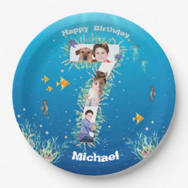 Big 7th Birthday Photo Collage under Zee Papieren Bordje