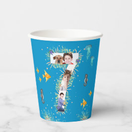 Big 7th under Zee Birthday Foto Collage Papieren Bekers