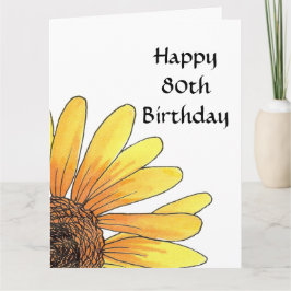 Big 80th Birthday Card Kaart