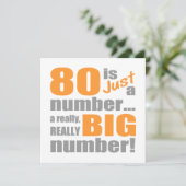 Big 80th Birthday Kaart (Staand voorkant)