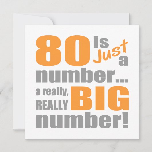 Big 80th Birthday Kaart (Voorkant)