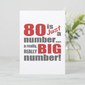Big 80th Birthday Kaart (Staand voorkant)