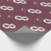 Big 8th Birthday Girl Foto Collage Pink Flower Cadeaupapier (Hoek)