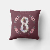 Big 8th Birthday Girl Foto Collage Pink Flower Kussen (Achterkant)