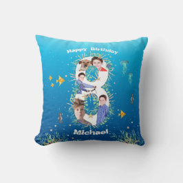 Big 8th Birthday Photo Collage under the Zee Kussen