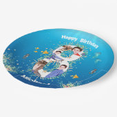 Big 8th Birthday Photo Collage under the Zee Papieren Bordje (Gekanteld)