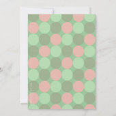 Big 9 Birthday Party Invitations, Pink and Green Kaart (Achterkant)