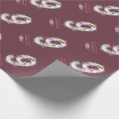 Big 9th Birthday Girl Foto Collage Pink Flower Cadeaupapier (Hoek)