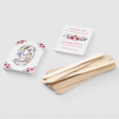 Big 9th Birthday Girl Foto Collage Pink Flower Handwaaier (Niet-gemonteerd)