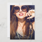 Big Afstudeerder Magazine Style Fotoaankondiging Kaart (Voorkant)