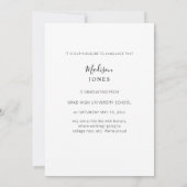 Big Afstudeerder Magazine Style Fotoaankondiging Kaart (Achterkant)