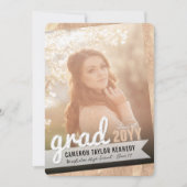 Big Afstudeerder Scribbles Bronze Folie Graduparty Kaart (Voorkant)