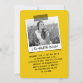 Big Afstudeerder Scribbles Foto Modern Graduation  Kaart (Achterkant)