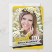 Big Afstudeerder Scribbles Foto Modern Graduation  Kaart (Voorkant)