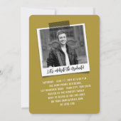 Big Afstudeerder Scribbles Foto Modern Graduation  Kaart (Achterkant)