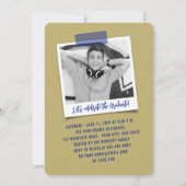 Big Afstudeerder Scribbles Foto Modern Graduation  Kaart (Achterkant)