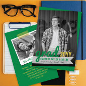 Big Afstudeerder Scribbles Foto Modern Graduation  Kaart