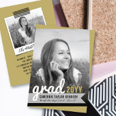 Big Afstudeerder Scribbles Foto Modern Graduation  Kaart