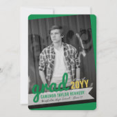 Big Afstudeerder Scribbles Foto Modern Graduation  Kaart (Voorkant)