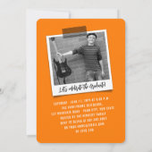 Big Afstudeerder Scribbles Foto Modern Graduation  Kaart (Achterkant)