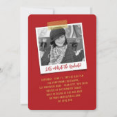 Big Afstudeerder Scribbles Foto Modern Graduation  Kaart (Achterkant)