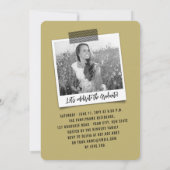 Big Afstudeerder Scribbles Foto Modern Graduation  Kaart (Achterkant)