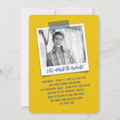 Big Afstudeerder Scribbles Foto Modern Graduation  Kaart (Achterkant)