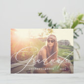 Big Afstuderen het Uitnodiging van het Afstuderen (Staand voorkant)