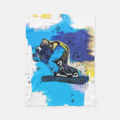Big Air springt! - Snowboarding Fool Fleece Blanke Deken (Voorkant)