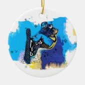 Big Air springt! - Snowboardspoel Keramisch Ornament (Voorkant)