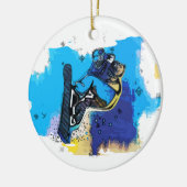 Big Air springt! - Snowboardspoel Keramisch Ornament (Links)