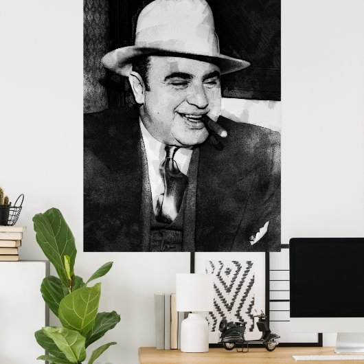 BIG AL CAPONE - VERBOD OP GANG BOSS POSTER (Thuiskantoor)
