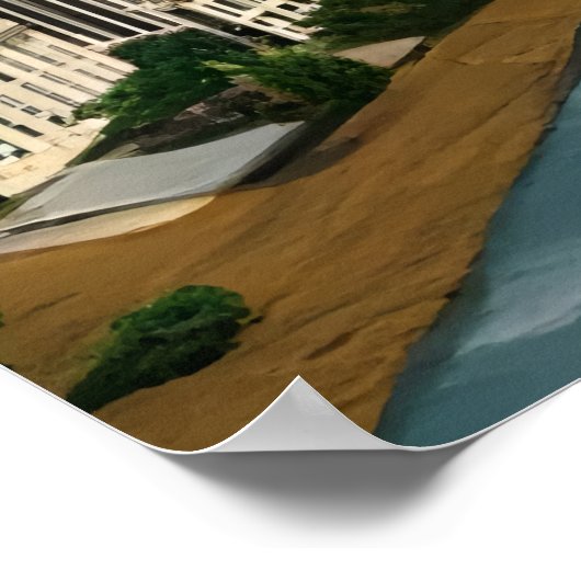 Big American City | AI Art Poster (Hoek)