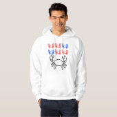 Big and Small Crab Outline Design Hoodie (Voorkant volledig)