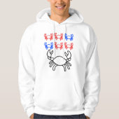 Big and Small Crab Outline Design Hoodie (Voorkant)