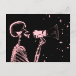 Big Announcement X-Ray Skeleton - Rood Briefkaart