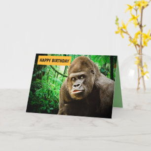 BIG APE FUNNY GORILLA BIRTHDAY KAART VOOR HEM