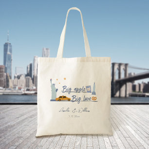 Big Apple, Big Love New York City bruiloft welkom Tote Bag