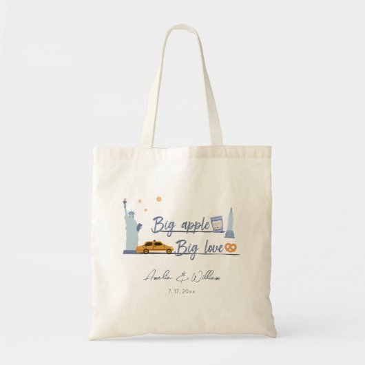 Big Apple, Big Love New York City bruiloft welkom Tote Bag (Voorkant)
