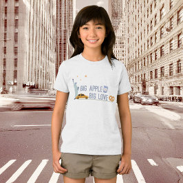 Big Apple Big Love New York City iconen Pretzel Ki Tri-Blend Shirt