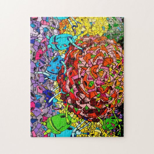 Big Apple Greeter - NYC graffiti puzzel Legpuzzel (Verticaal)