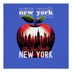 Big Apple New York City Retrografisch Perfect Poster